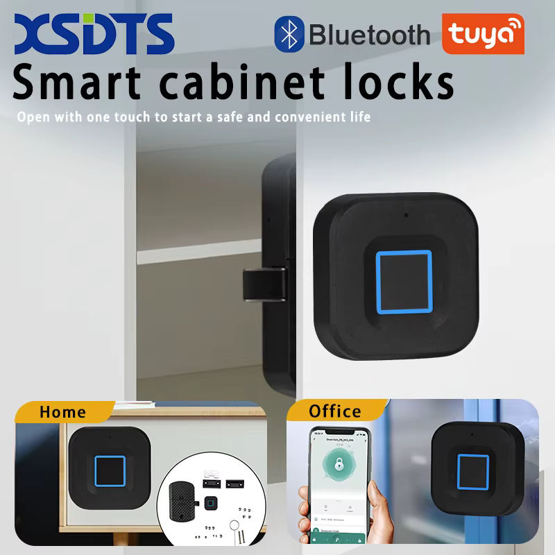 XSDTS Biometrisches Tuya-App-Fingerabdruckschloss in Schwarz für Schränke und Schubladen zur Diebstahlsicherung - Bild 2