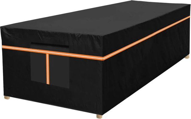 PXloue Schutzhülle für Gartenmöbel aus schwarzem 600D Oxford-Gewebe, B/T/H: 180 x 120 x 74 cm - Bild 1