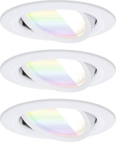 Paulmann LED-Einbauleuchte 92433 in Weiß matt, dimmbar mit RGBW-Funktion und ZigBee-Steuerung - Bild 1