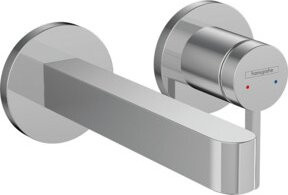 Hansgrohe Finoris UP-Waschtisch-Einhebelmischer Fertigmontageset, Wandmontage, Chrom, Auslauf 16,8 cm - Bild 1