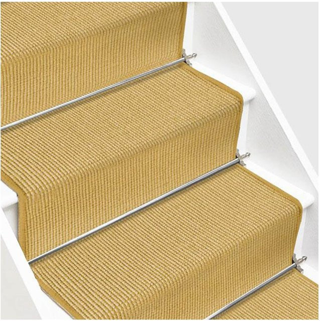 Karat Sisal-Treppenteppich Sylt in Natur Beige mit rutschfester Unterseite auf Maß - Bild 1