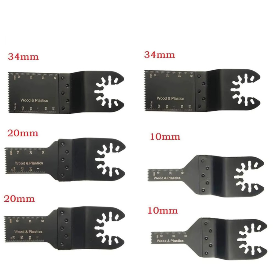 6-teiliges DAZZLEEX Multi-Tool-Sägeblatt-Set aus Bimetall und Kohlenstoffstahl in Schwarz zum Schneiden von Holz, Metall und Kunststoff - Bild 2