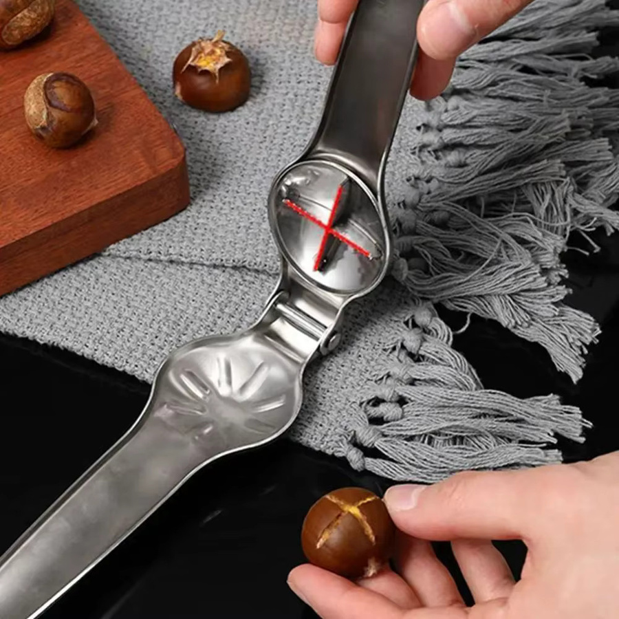 Ninth World 2-in-1 Nussknacker aus Edelstahl und Kunststoff in Silber und Gelb - Bild 5