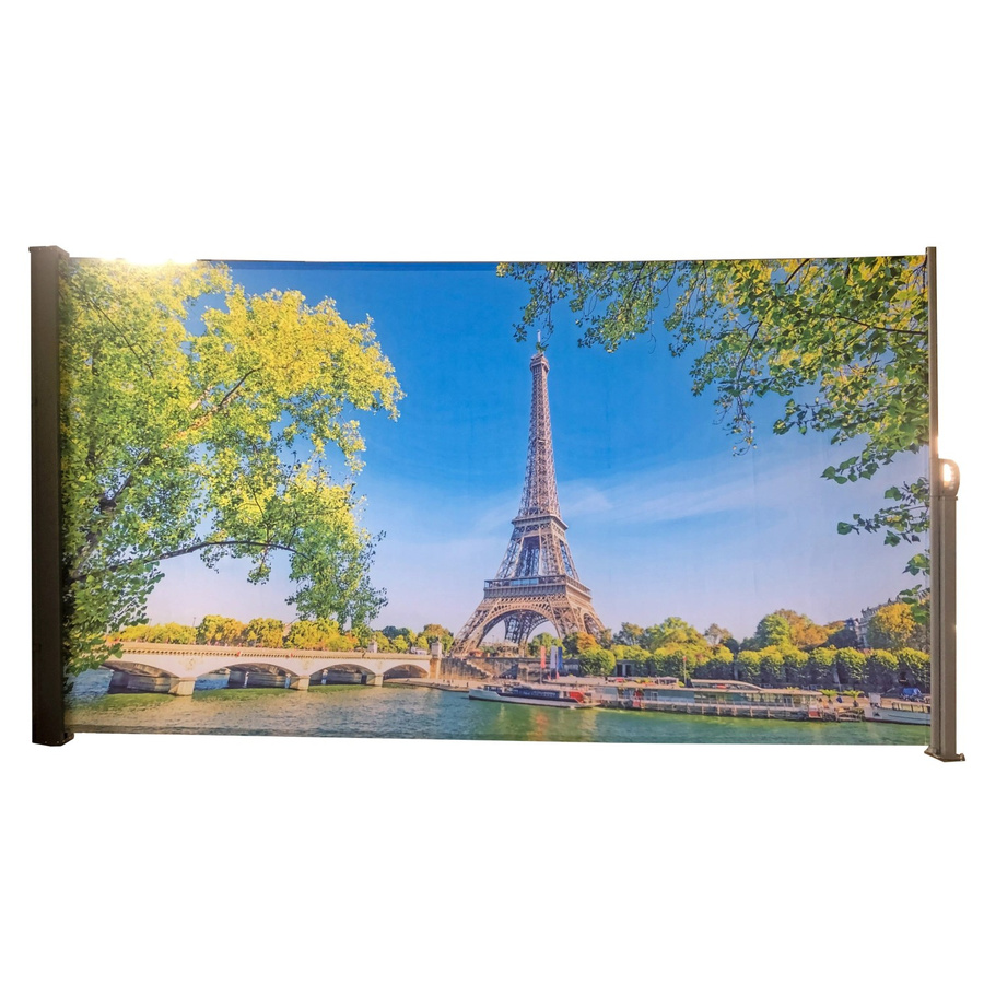 Garden Pleasure Seitenmarkise Motiv Paris in Schwarz mit Federrolle, Breite: 300 cm - Bild 2