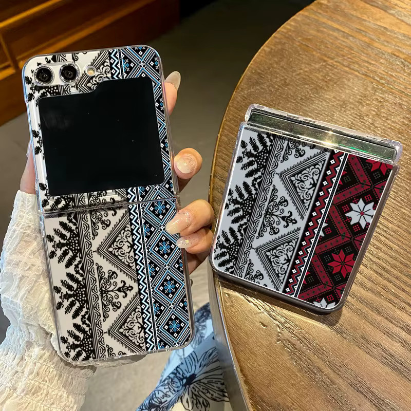 Handyhülle mit Vintage Totem Muster für Samsung Galaxy Z Flip7, Z Flip6, Z Flip5 und Z Flip4 in Multicolour aus Hard PC - Bild 3