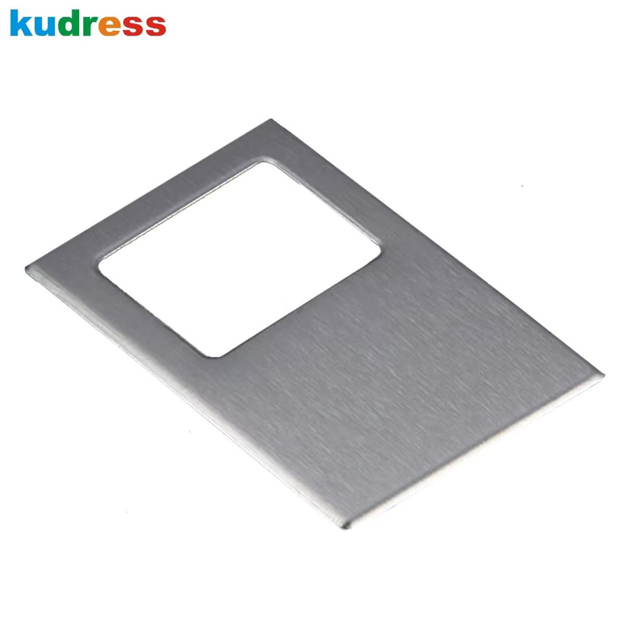 Kudress Zubehör für Volkswagen VW Golf 7 MK7 2013-2018 Doppel Blitzlicht Notfall Licht Taste Rahmen Abdeckung Trim in Silber - Bild 4