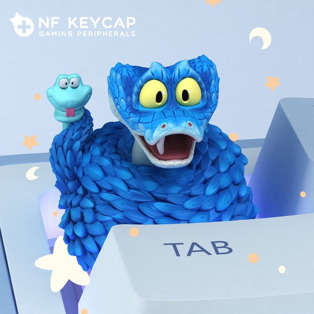 Hot Toys Zootopia Gary De'Snake Custom Keycap in Blau für mechanische Tastaturen und PC-Gaming - Bild 1