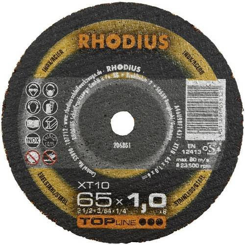 Rhodius XT10 MINI 206800 Trennscheibe gerade für Edelstahl und Stahl, Durchmesser: 50 mm, Farbe: Schwarz - Bild 1