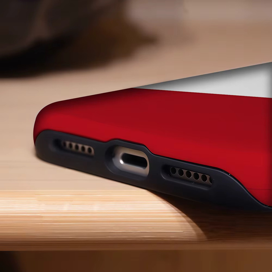 Potdemiel Horizon Handyhülle für iPhone 17 16 15 14 13 Pro Max Plus, rot-weiße magnetische doppelschichtige robuste Hülle - Bild 6