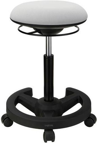 LogiLink Sitzhocker EO0090 in Schwarz-Grau mit Stoffbezug für Home-Office und moderne Einrichtung - Bild 1