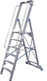 Krause Stufenstehleiter aus Aluminium mit 6 Stufen in Silber - Bild 1