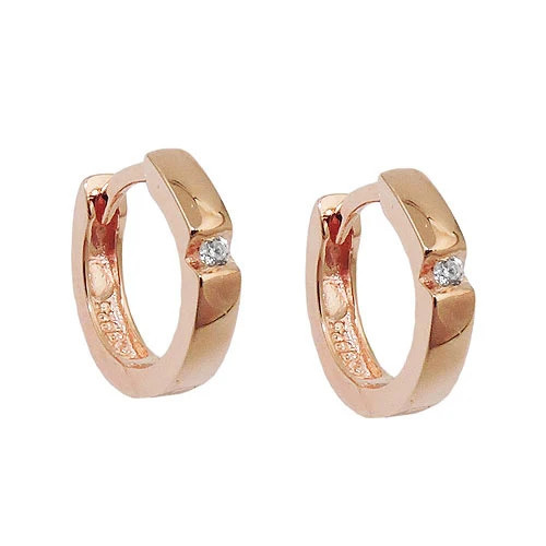 Colfem Creolen 925 Silber, Roségold, Zirkonia - Bild 1