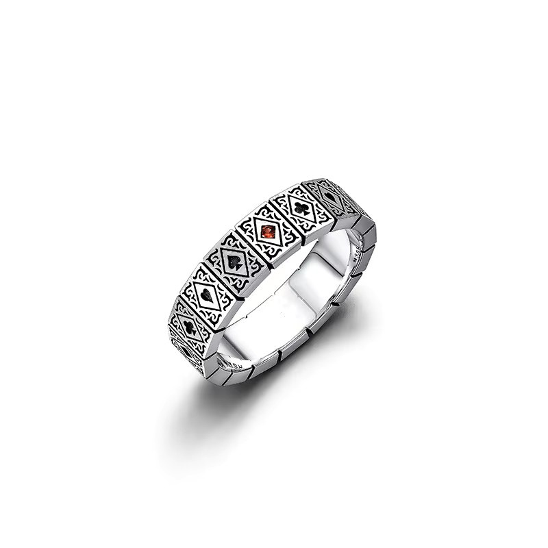 Buyee Paarring, 925 Silber, offener Poker-Ring, Unisex - Bild 6