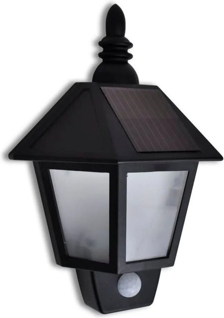 vidaXL Solarwandleuchte mit LED und Bewegungssensor in Schwarz - Bild 1