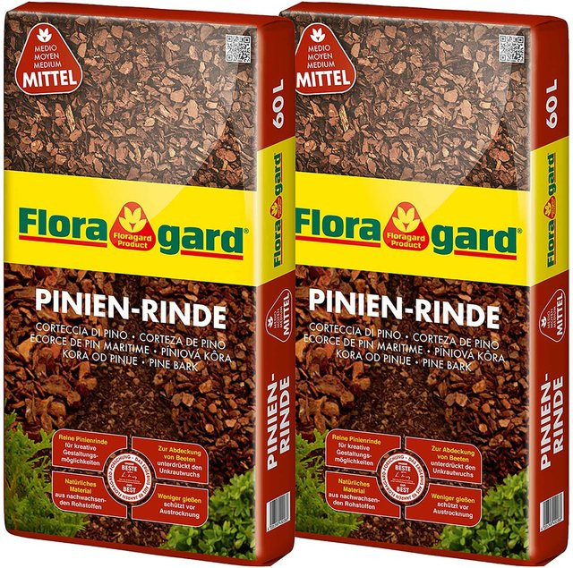 Floragard Pinienrinde Mittel 15-25mm Braun 120 l - Bild 1