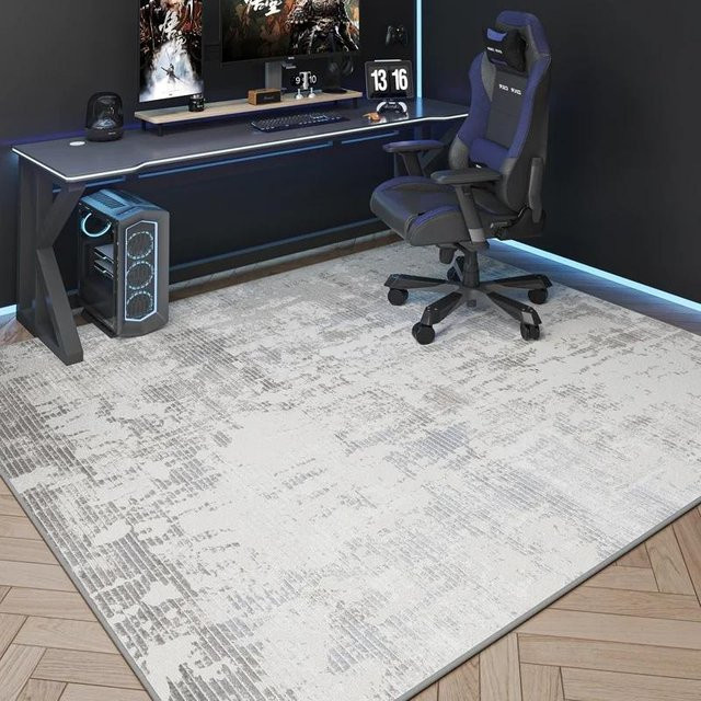 VIKAMA Teppich Lodestar in Grau, Waschbarer und Strapazierfähiger Bodenmatte für Wohnzimmer oder Spielzimmer, B/T: 80 x 160 cm - Bild 1