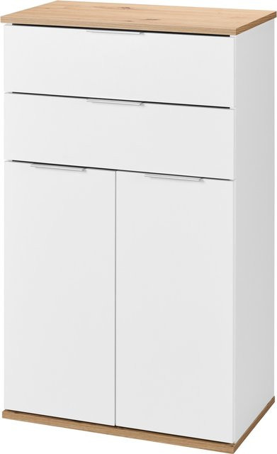 LIVARNO Kommode mit 2 Schubkästen und 2 Türen in Weiß - Bild 1