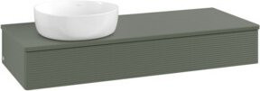 V&B Waschtischunterschrank Antao mit Frontstruktur und Beleuchtung in Grau, B/T/H: 120 x 50 x 19 cm - Bild 1