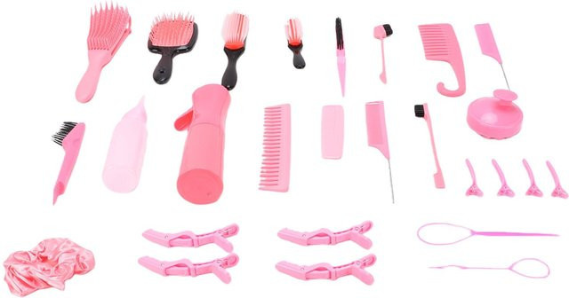 GoolRC Haarstyling-Kammset mit Sprühflasche, Rosa, Unisex - Bild 1