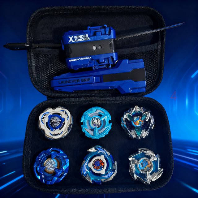 LDCX Gyro Launcher-Kombination Deluxe Edition, blaue Version, mit Aufbewahrungstasche - Bild 1