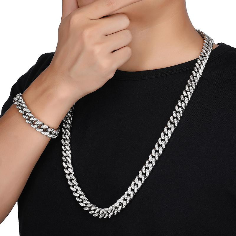 Wucifang Jewelry Halskette, Silber, Diamant, 76,2 cm, Unisex - Bild 1