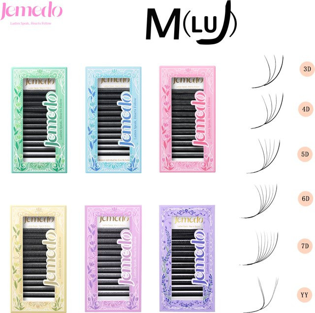 JEMEDO M(LU) Serie W-Form Wimpernverlängerung, Black, Unisex - Bild 1