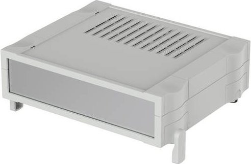 Bopla Botego Tisch-Gehäuse BO 52009L mit Zubehör aus ABS in Lichtgrau RAL 7035, B/T/H: 19,69 x 24,07 x 6,52 cm - Bild 1