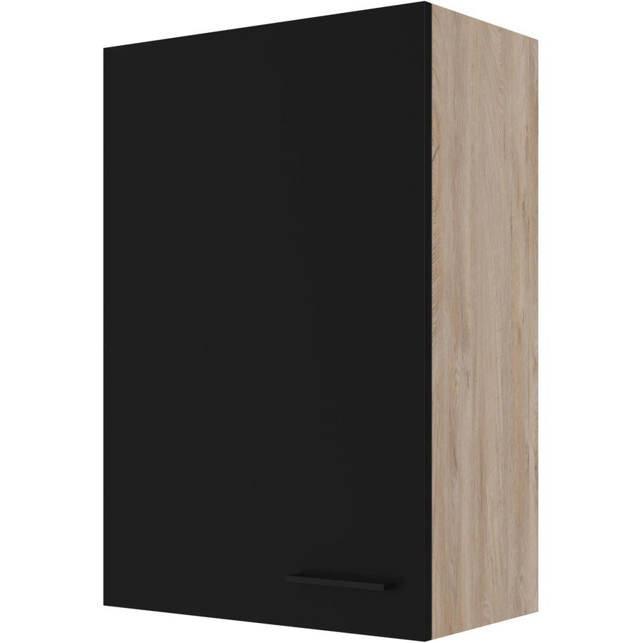 Flex-Well Küchen-Hängeschrank Capri Schwarz Matt mit Eichen-Optik, B/T/H: 60 x 32 x 89 cm - Bild 2
