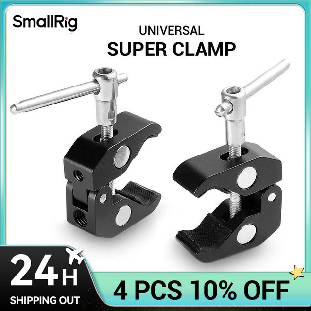 SmallRig Super Clamp 2er-Pack mit 1/4 Zoll und 3/8 Zoll Gewinde in Schwarz - Bild 1