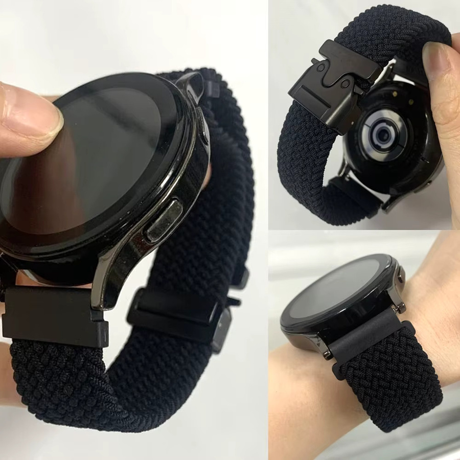 Huami Uhrenarmband Nylon geflochten, Schwarz, Unisex - Bild 2