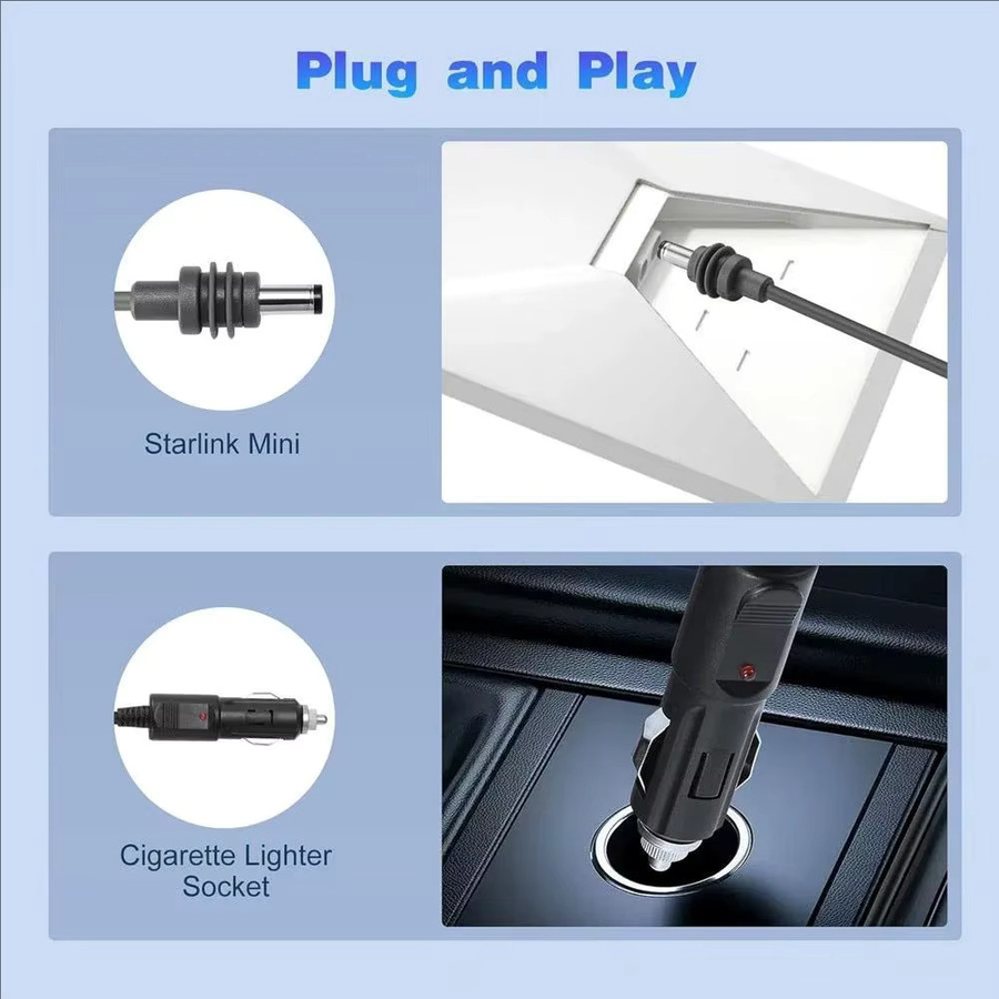 Aufwärtswandler für Starlink Mini mit Zigarettenanzünder-Stecker, Auto-Spannungsverstärker von 12 V/24 V auf 30 V 3,5 A - Bild 4