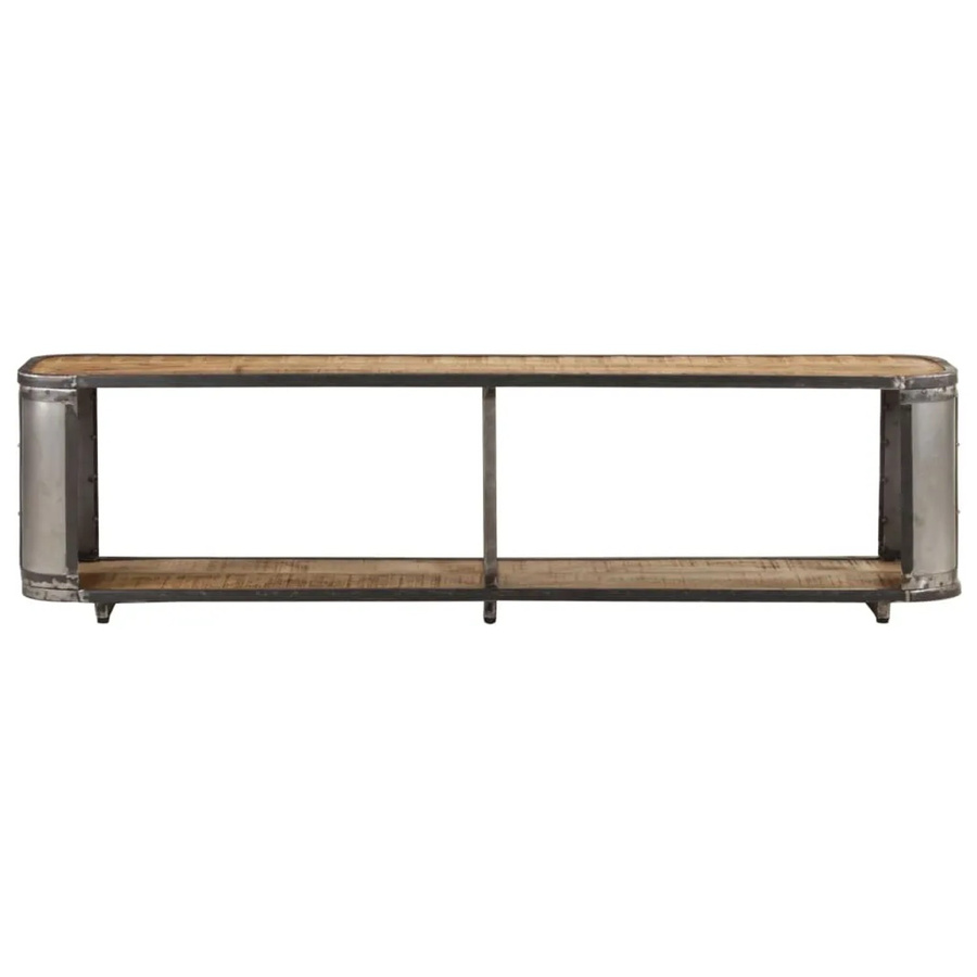 vidaXL TV-Schrank aus Massivholz Mango und Stahl in Braun, B/T/H: 150 x 30 x 40 cm - Bild 2