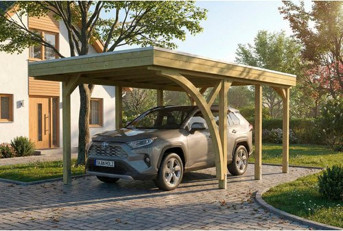 SKANHOLZ Carport Friesland mit Einfahrtsbogen aus Fichte in Grün, B: 320 cm, T: 555 cm - Bild 1
