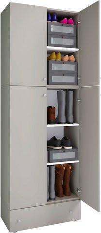 Schuhschrank Lona von VCM in Grau aus Holzwerkstoff, B/H/T: 39 x 200 x 70 cm - Bild 1