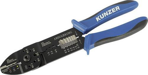 Kunzer 7KSZ01 Crimpzange für isolierte und unisolierte Kabelschuhe 1,5 bis 6 mm² in Blau - Bild 1