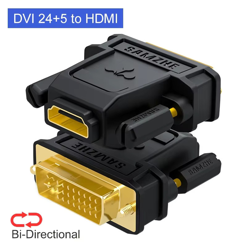SAMZHE DVI-I auf HDMI Adapter Videokonverter für Monitor, HDTV und LCD - Bild 2