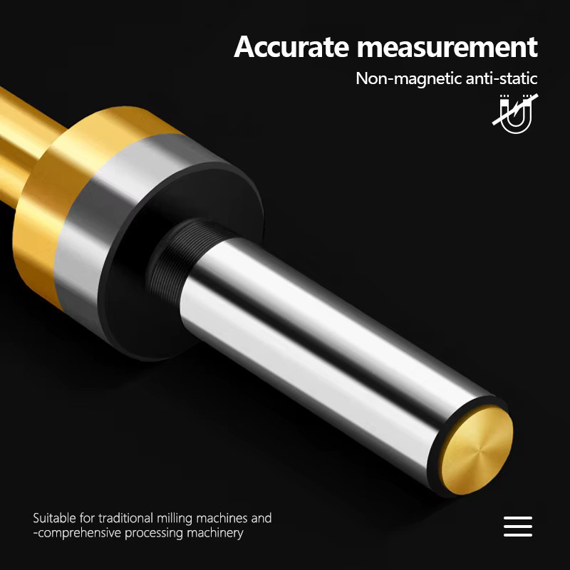 xcan Mechanischer Kantenfinder und Center Finder aus Titan in Gold, Nicht-magnetischer Touch Point Sensor für CNC-Fräsen und Drehmaschinen - Bild 3