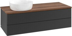 V&B Waschtischunterschrank Antao mit Frontstruktur in Weiß, B/T/H: 120 x 50 x 50 cm - Bild 1