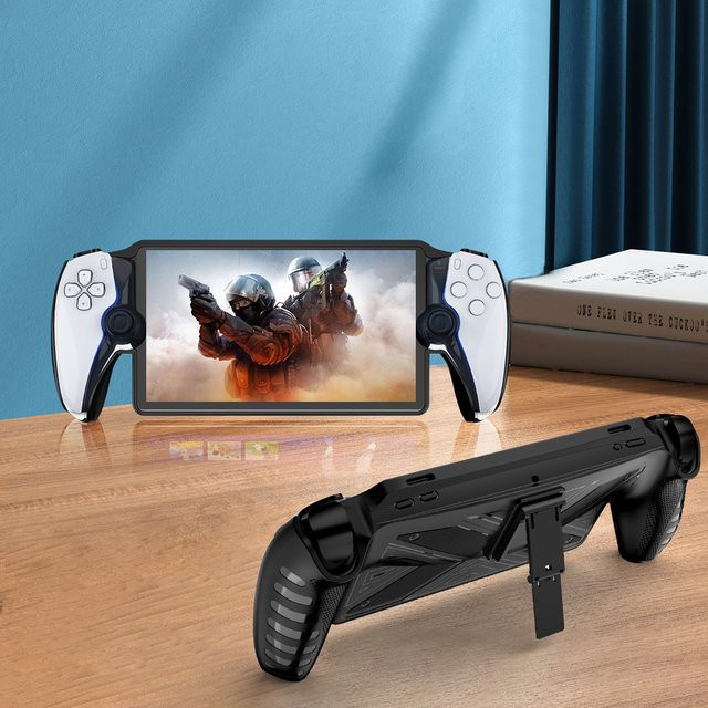 ALLOET Schutzhülle mit Ständer für PS5 Portal in Schwarz, stoßfeste und kratzfeste Hülle für deine PlayStation - Bild 1
