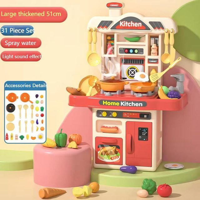 Linyi toy car Kinderküche Simulation Wassersprühküchentisch, Spielzeugset, ab 3 Jahre - Bild 1