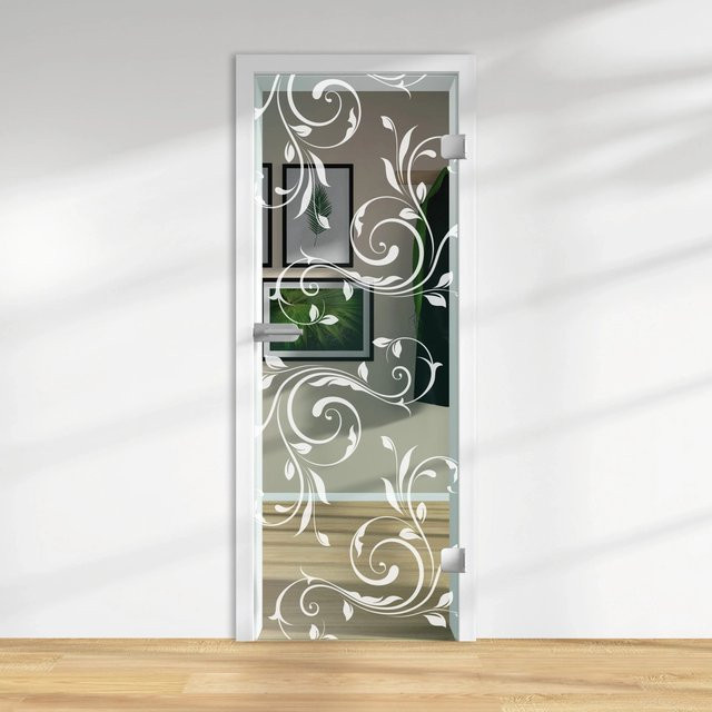 Skyscope Glasdrehtür ESG Floatglas mit Dekor Siebdruck, Rechtsanschlag, H x B x T: 197,2 x 70,9 x 0,8 cm - Bild 1