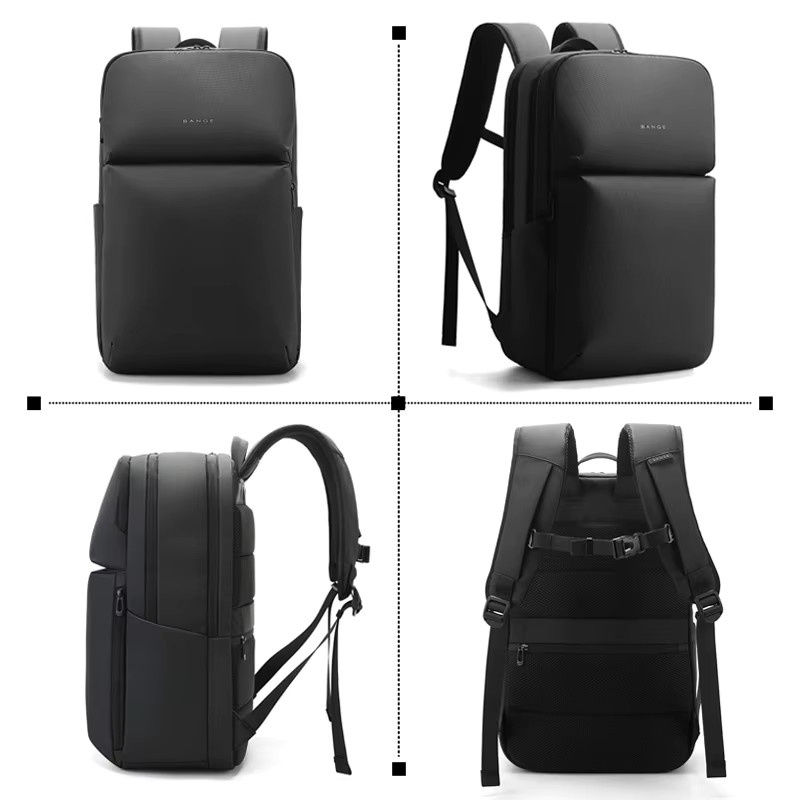BANGE Laptop-Rucksack mit großem Fassungsvermögen und wasserabweisendem Design in Schwarz, passend für 16-Zoll-Laptops - Bild 3