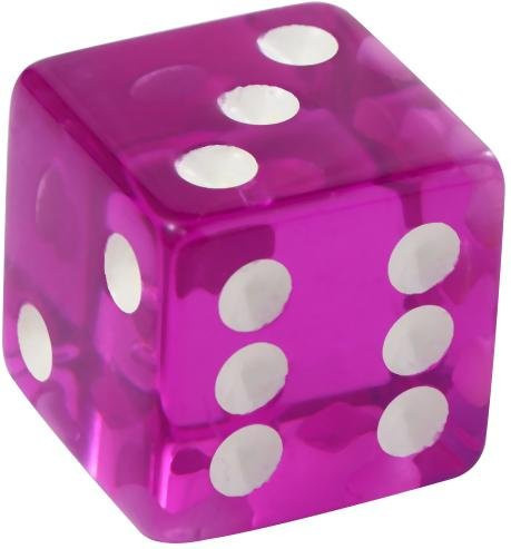 Freedom Outdoors Casino-Würfel D6 1-teiliges Set purple Acryl - Bild 1