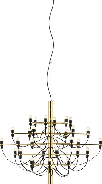 Flos 2097 30 Frosted Bulbs Pendelleuchte in Gold/Messing mit Leuchtmittel - Bild 1