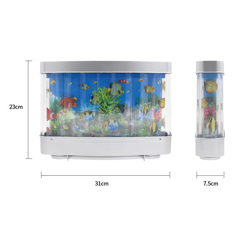 RGB Aquarium Nachtlicht mit virtuellem Ozean-Effekt für Kinderzimmer, Mehrfarbig, USB-Betrieb - Bild 6