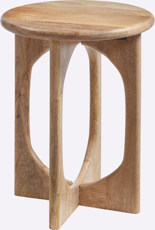 Beistelltisch von Heine Home aus Mango-Holz in Braun und Beige, B/T/H: 40 x 40 x 51 cm
