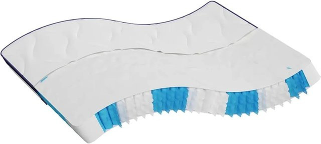 vidaXL Matratze mit Taschenfederkern H3, mittelfest, mit abnehmbarem Bezug, B/T/H: 200 x 200 x 25 cm - Bild 1