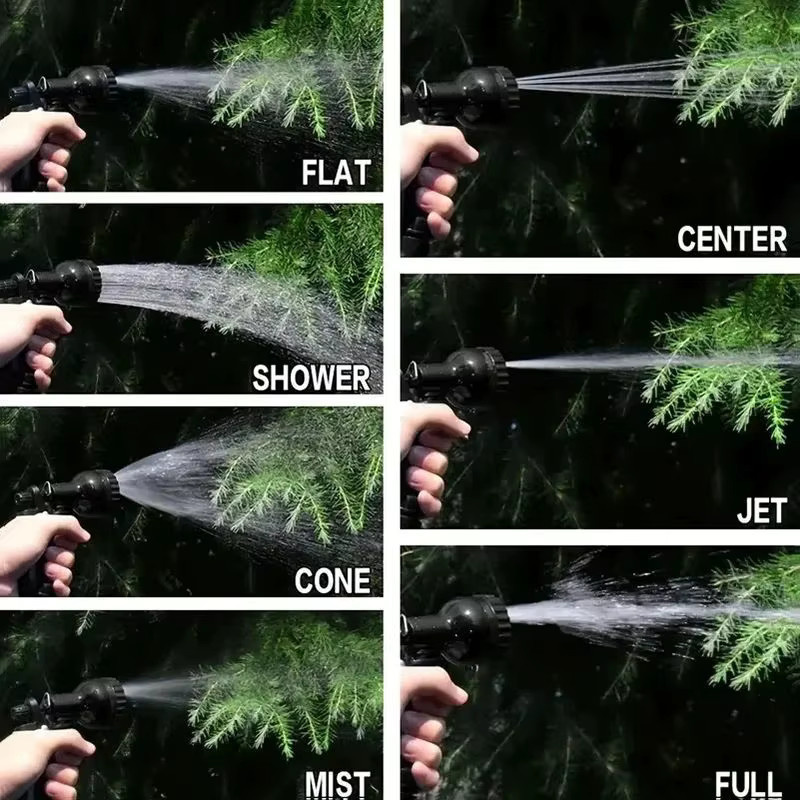 Hochdruck-Garten-Wasserpistole mit 7 Sprühmodi für Bewässerung und Autowäsche in Blau und Schwarz - Bild 5
