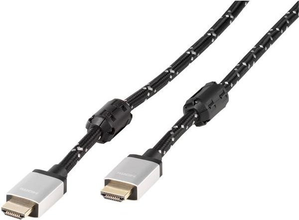 Vivanco Premium Ultra HD High Speed HDMI Kabel mit Ethernet, Schwarz, Länge: 2,0 m - Bild 1