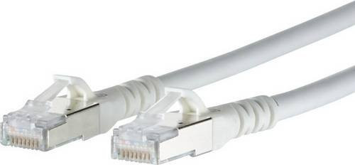 Metz Connect RJ45 Patchkabel CAT 6a S/FTP Ethernet LAN Weiß, Länge: 7,00 m - Bild 1
